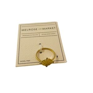 Melrose and Market Hammered Gold Ring Size 7
